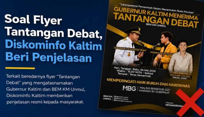 Pemprov Kaltim Bantah Flyer Debat Gubernur Rudy Mas’ud, Diskominfo: Itu Tidak Benar