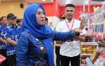 Bupati Gowa Sitti Husniah Talenrang meninjau ritel modern di Bajeng dan Bontonompo