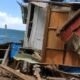 rumah warga rusak akibat ledakan bom biak yang diduga berasal dari bom sisa perang dunia ii di biak numfor papua.