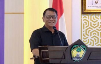 Sekda Gowa Andy Azis membuka seminar HUT ke-72 IDAI Sulsel di Baruga Tinggimae