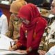 Bupati Gowa Sitti Husniah Talenrang mengikuti Rakor Penetapan LP2B Sulawesi Selatan 2026 di Kantor Gubernur Sulsel.