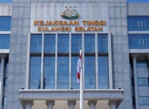 Gedung Kejaksaan Tinggi Sulawesi Selatan terkait penanganan kasus dugaan korupsi bibit nanas Sulsel.