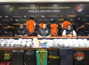 Barang bukti 8.698 cartridge etomidate yang disita Ditresnarkoba Polda Metro Jaya.