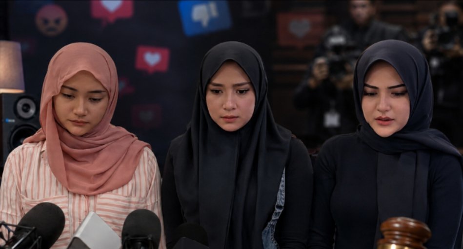 Icha Chellow, Mala Agatha, dan DJ Zhuu meminta maaf terkait perubahan lirik lagu Gapapa yang dipopulerkan Anisa Bahar.