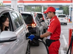 Petugas SPBU Pertamina mengisi BBM kendaraan pada awal Agustus 2026