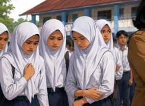 Kepala SMP di Tana Toraja Dicopot Usai Polemik Larangan Siswi Berjilbab, Ini Kronologi Lengkapnya Ilustrasi kepala sekolah di Tana Toraja dan sejumlah siswi berjilbab di lingkungan sekolah