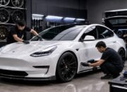 Modifikasi mobil listrik 2026 dengan velg, body kit, suspensi, audio dan PPF
