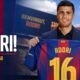 Rodri mengenakan seragam Barcelona pada bursa transfer musim panas 2026