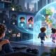 Ilustrasi perlindungan akun anak di Roblox melalui sistem berbasis usia dan kontrol orang tua.