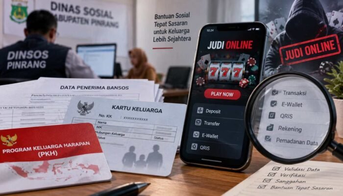 Bukan Sekadar Pencoretan, Begini Indikasi Judol Terbaca dalam Data Bansos Pinrang