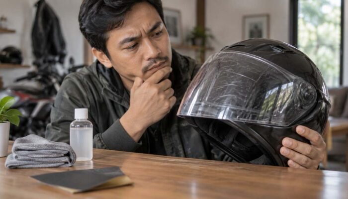 Baret Visor Helm Jangan Asal Diamplas, Panduan Produsen Ternyata Berbeda