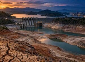 Kemarau Hantam Sulbagsel, Daya PLTA Susut 650 MW dan Pemadaman Berlanjut Ilustrasi waduk PLTA menyusut akibat kemarau di Sulbagsel