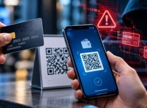 Ilustrasi kartu kredit dibobol lewat DANA QR dan transaksi digital tidak sah