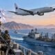 Ilustrasi pasukan Korea Selatan, pesawat P-8 Poseidon, dan kapal pendukung dalam rencana pengerahan ke Selat Hormuz
