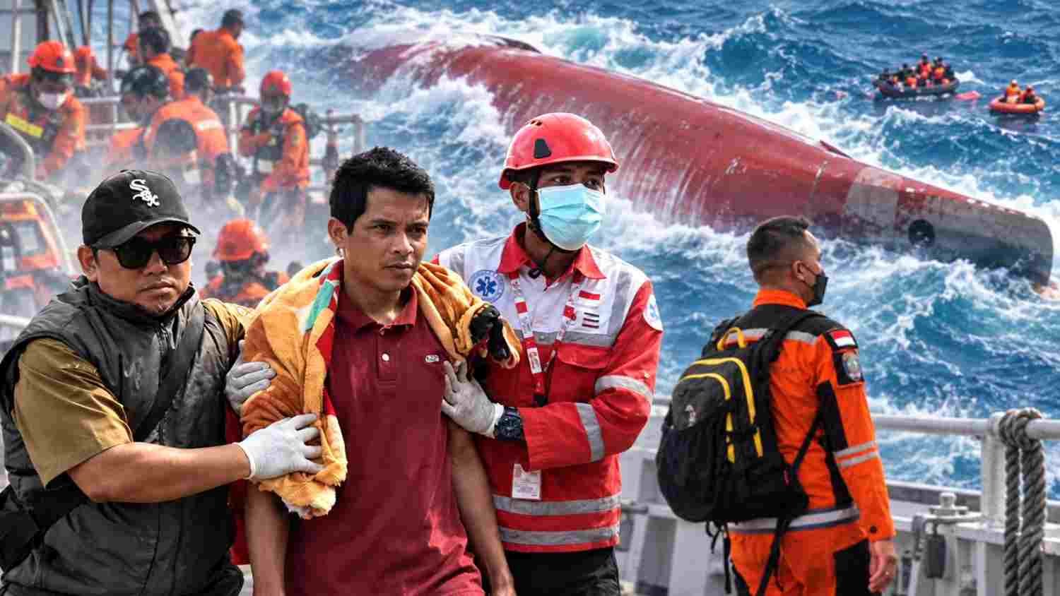 Operasi SAR KM Virgo Transport 8 yang terbalik di Laut Jawa