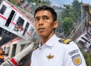 Ilustrasi masinis Argo Bromo Anggrek jadi tersangka dalam tabrakan KRL Bekasi dengan latar evakuasi kereta