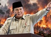 Ilustrasi Prabowo terkait pernyataan soal pelaku karhutla yang didorong dijerat sebagai terorisme ekologi.