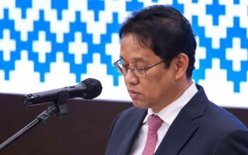 Purbaya Yudhi Sadewa menyampaikan sambutan singkat saat sertijab Menteri Keuangan