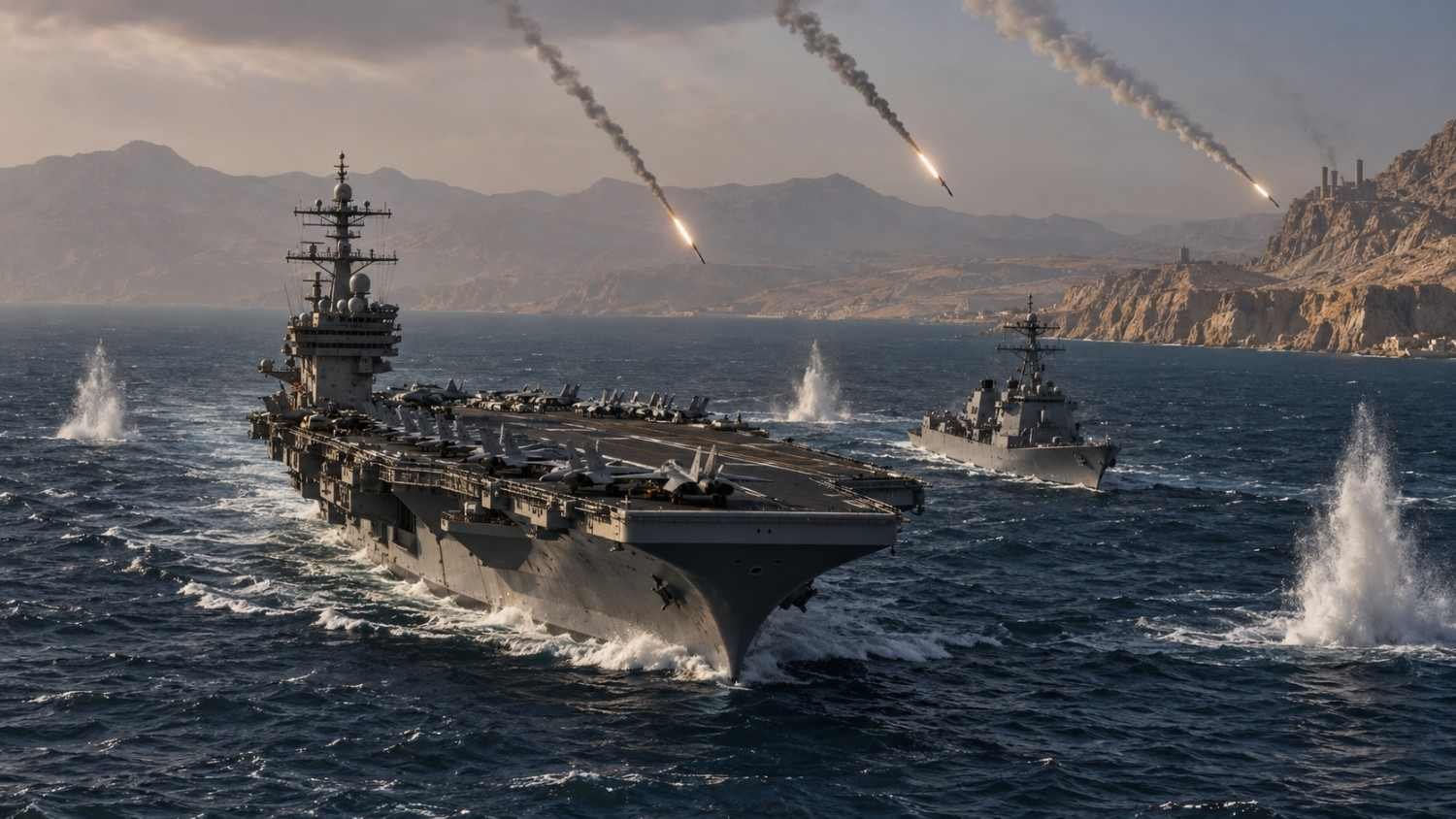 Rudal Balistik IRGC Bidik Kapal Induk AS di Selat Hormuz
