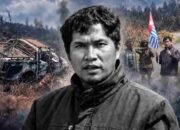 Ilustrasi kendaraan terbakar dan kelompok bersenjata terkait kasus penembakan sopir di kawasan Habema, Papua Pegunungan.