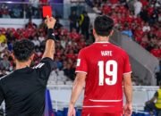 Thom Haye mendapat kartu merah saat Indonesia vs Malaysia di FIFA ASEAN Cup 2026