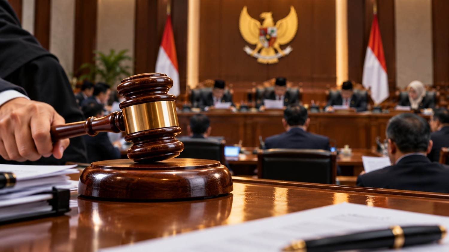 Ilustrasi palu sidang dalam pemeriksaan etik anggota DPR oleh Mahkamah Kehormatan Dewan (MKD) berdasarkan laporan masyarakat