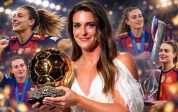 alexia putellas menerima trofi ballon d'or feminin 2026 di london