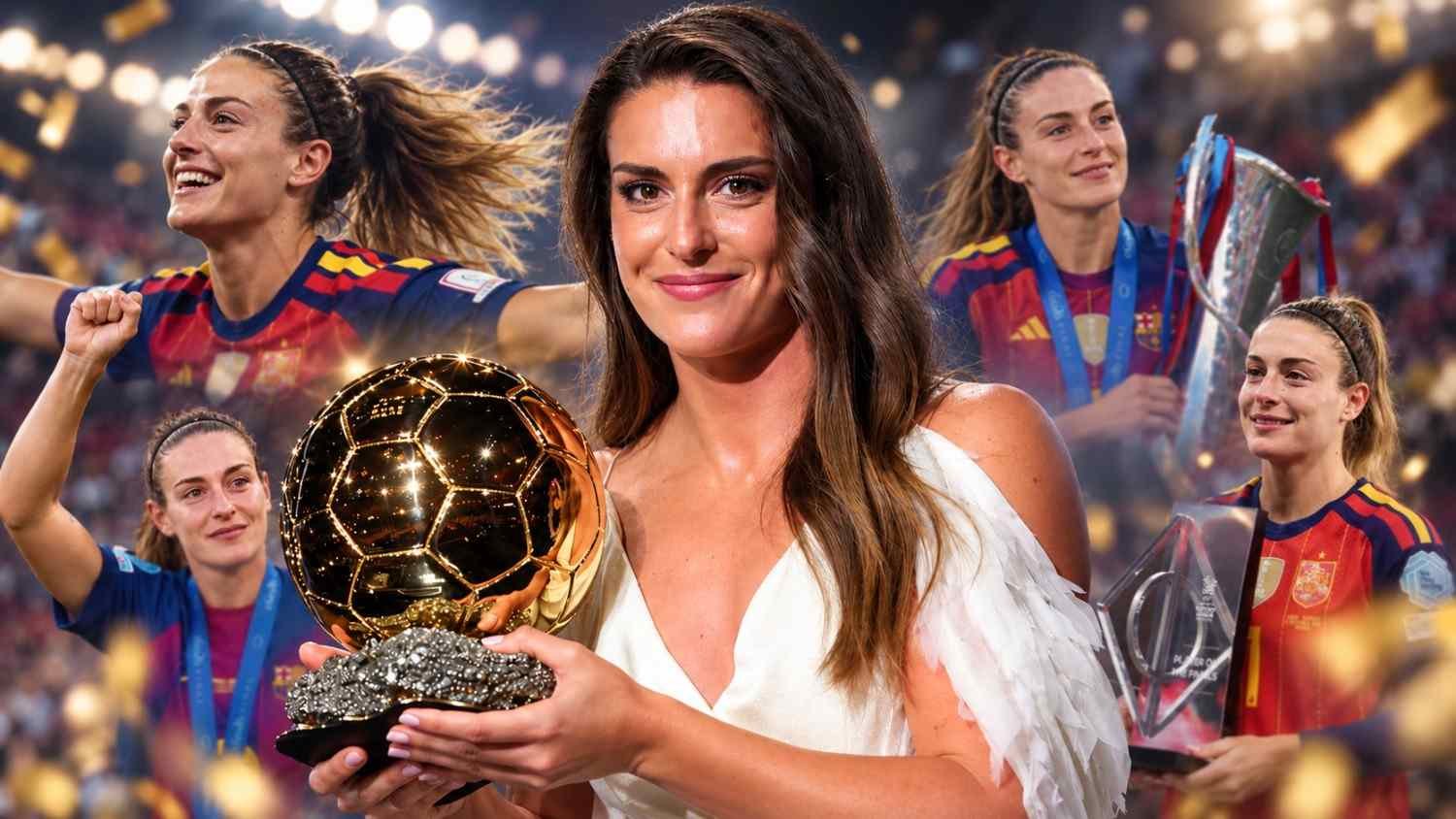alexia putellas menerima trofi ballon d'or feminin 2026 di london