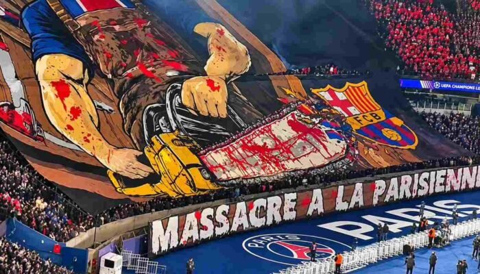 Barcelona Murka, Tifo Berdarah Suporter PSG Berujung Laporan ke UEFA