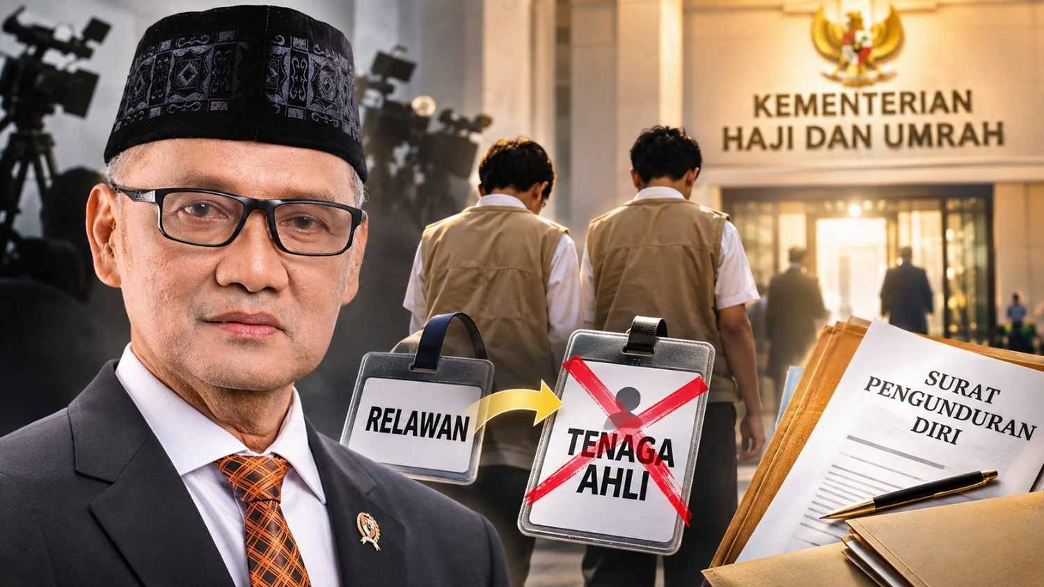 dua anak menteri haji mundur dari jabatan tenaga ahli setelah polemik pengangkatan