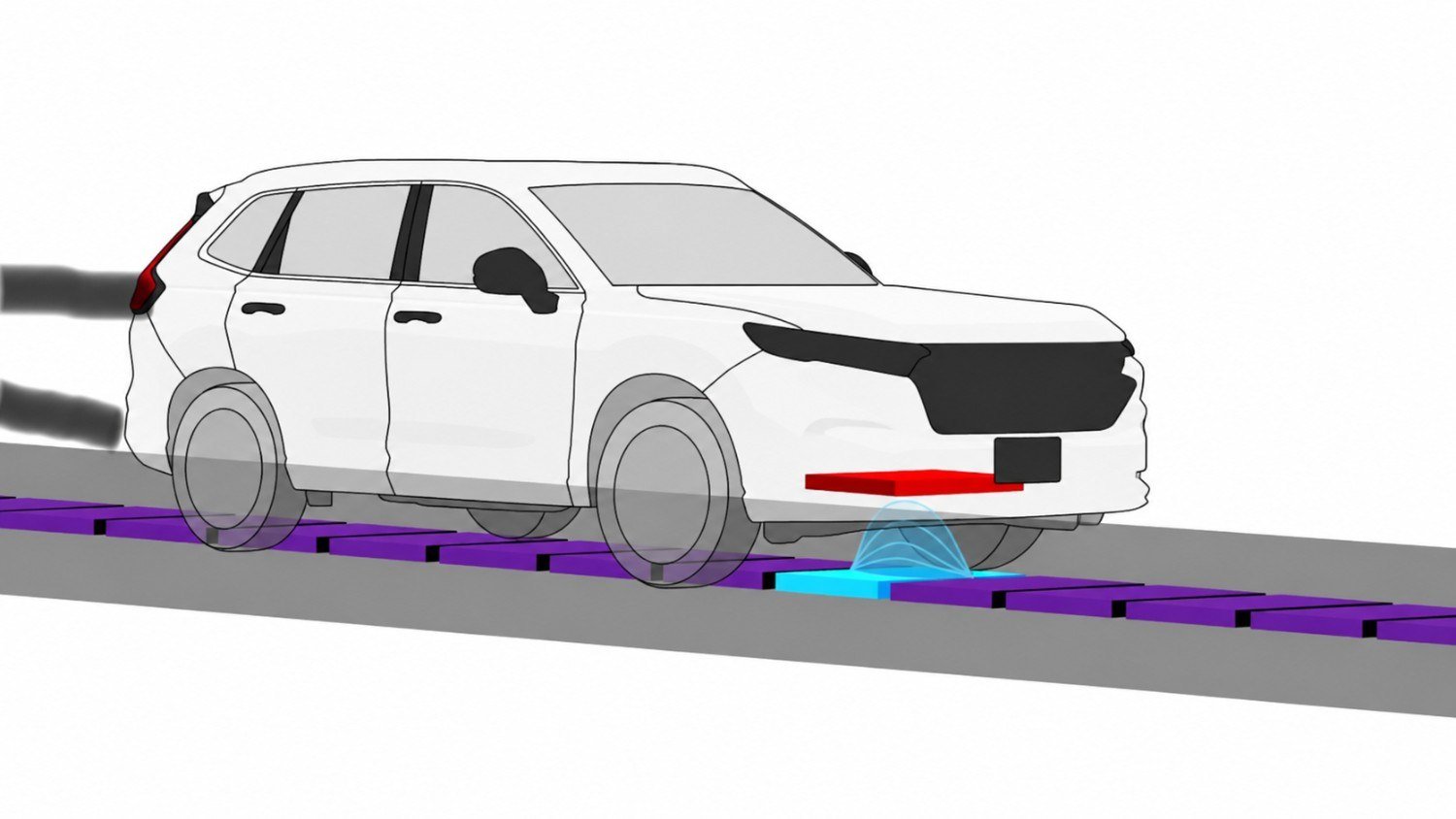 Honda DWPT mengisi mobil listrik saat melaju