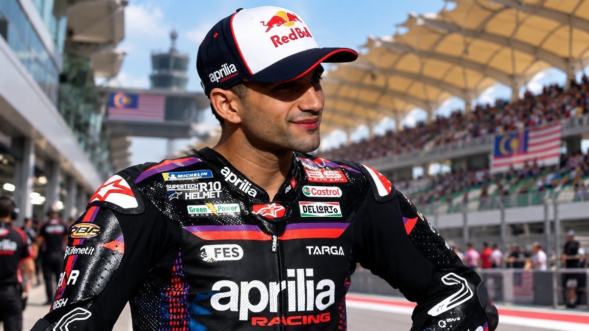 jorge martin mundur dari motogp malaysia 2026 akibat cedera tangan kanan, ilustrasi berlatar sirkuit sepang