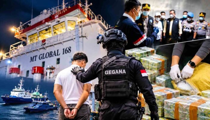 Indonesia Bongkar Penyelundupan Narkoba Rp3,48 Triliun, Kapal Asing dan 8 Awak Diamankan