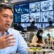 Kepala BGN Sudaryono dengan ilustrasi pusat pemantauan CCTV dan aktivitas dapur Makan Bergizi Gratis.