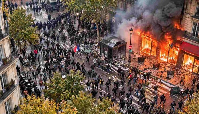 Demo Prancis Telan Kerugian Ratusan Juta Euro, 2.400 Orang Ditangkap