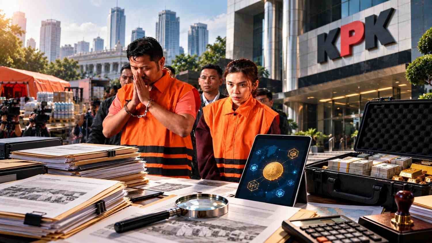 ilustrasi penyidikan kpk terkait kasus korupsi bnpb dan dugaan aliran dana proyek kebencanaan