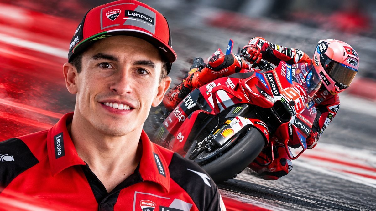 ilustrasi marc marquez bersama motor ducati nomor 93 terkait peluang juara motogp 2026