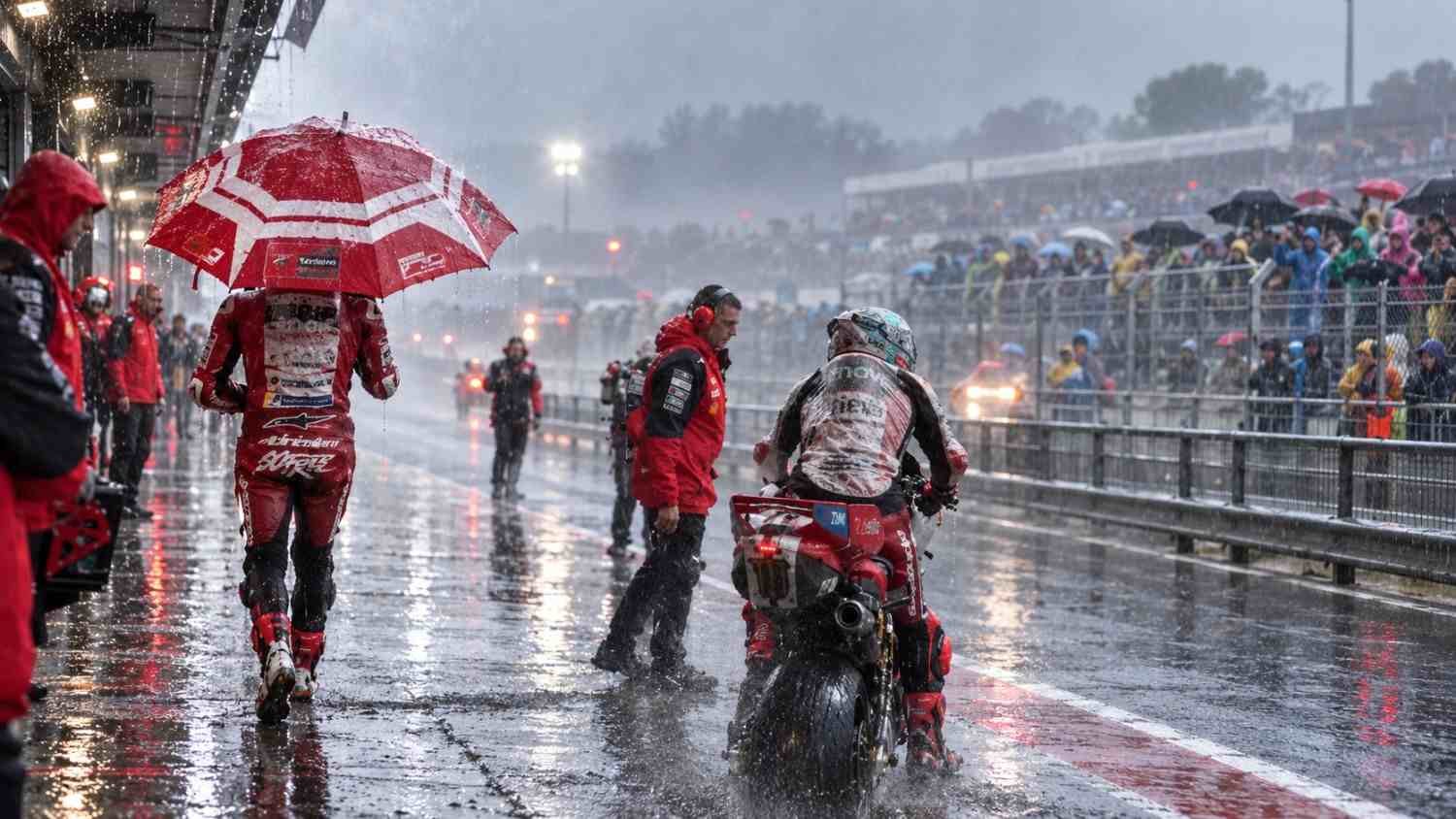 MotoGP Australia 2026 batal akibat cuaca buruk di Phillip Island setelah helikopter medis tidak dapat beroperasi.