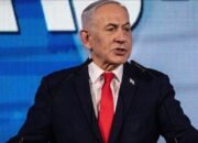 benjamin netanyahu berpidato dalam acara partai likud setelah pemilu israel 2026