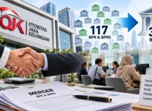 Ilustrasi OJK menyetujui merger 117 BPR dan BPRS menjadi 33 bank dengan perhatian pada perlindungan nasabah