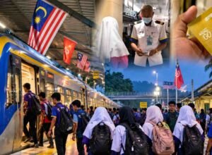 Pelajar pedalaman Malaysia naik kereta KTMB menuju sekolah