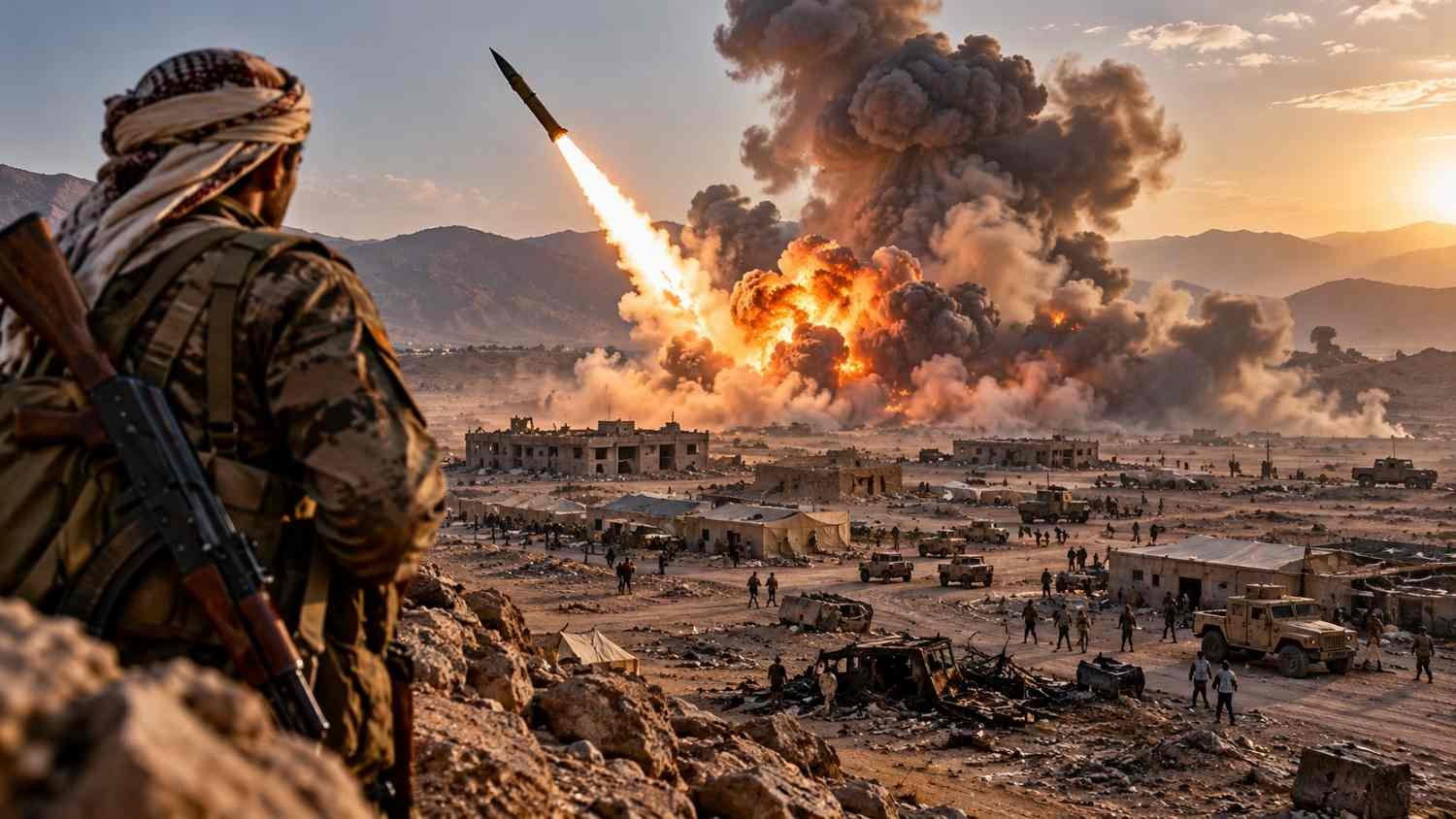 Ilustrasi konflik Arab Saudi dan Houthi di Yaman yang meningkat pada Oktober 2026.