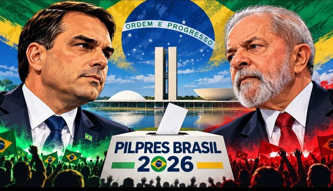 Flávio Bolsonaro dan Presiden Lula bersaing dalam Pilpres Brasil 2026