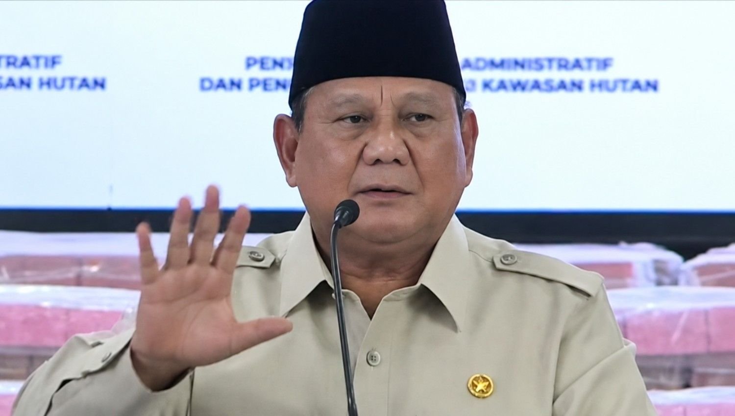 Prabowo menyampaikan pernyataan terkait hasil Satgas PKH Rp13,24 triliun
