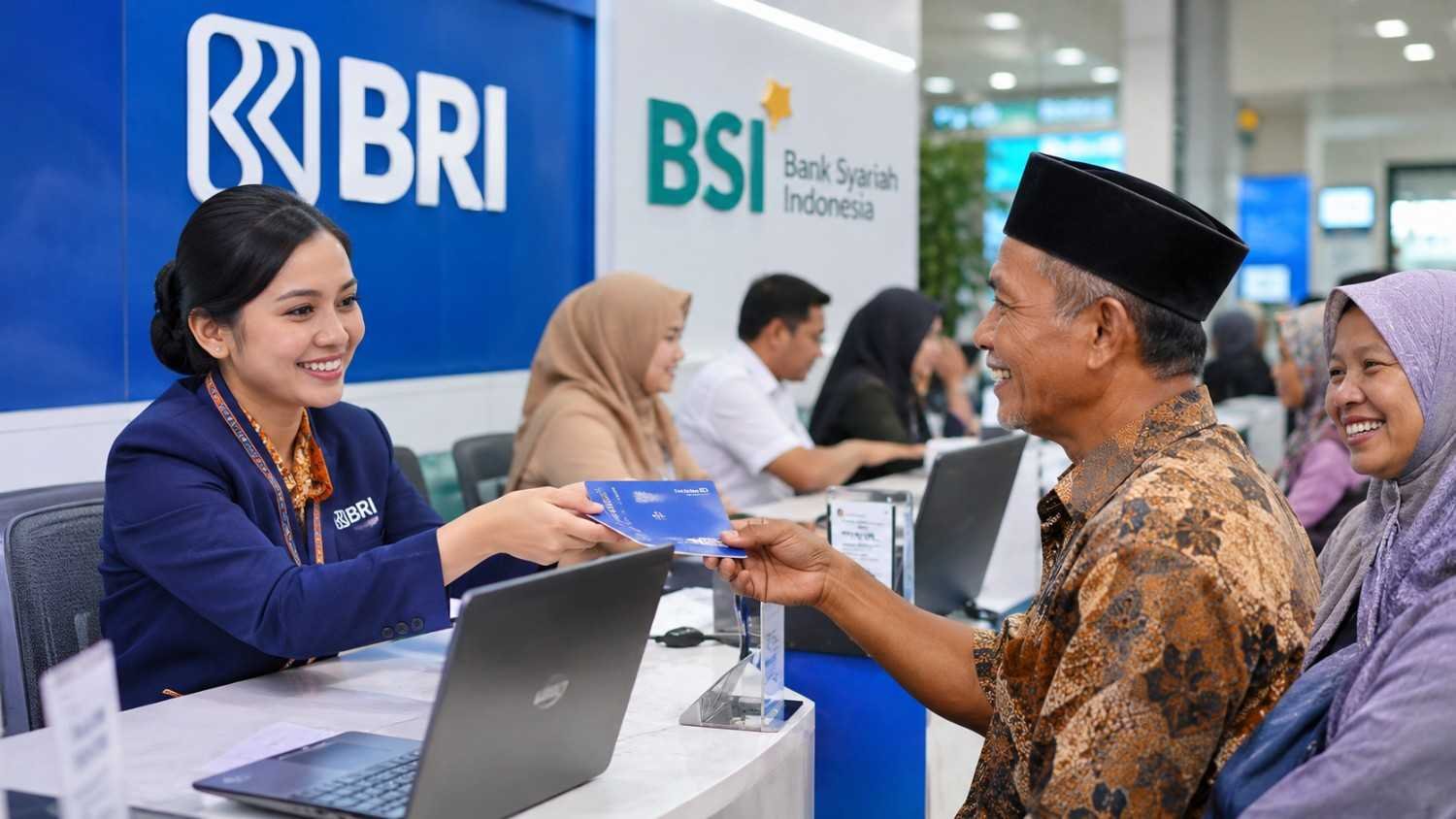 Ilustrasi program satu orang satu rekening bagi 25 juta warga melalui BRI dan BSI