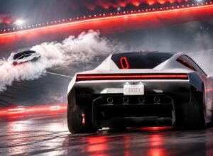 Tesla Roadster menggunakan teknologi pendorong SpaceX dalam demonstrasi kendaraan listrik di Texas