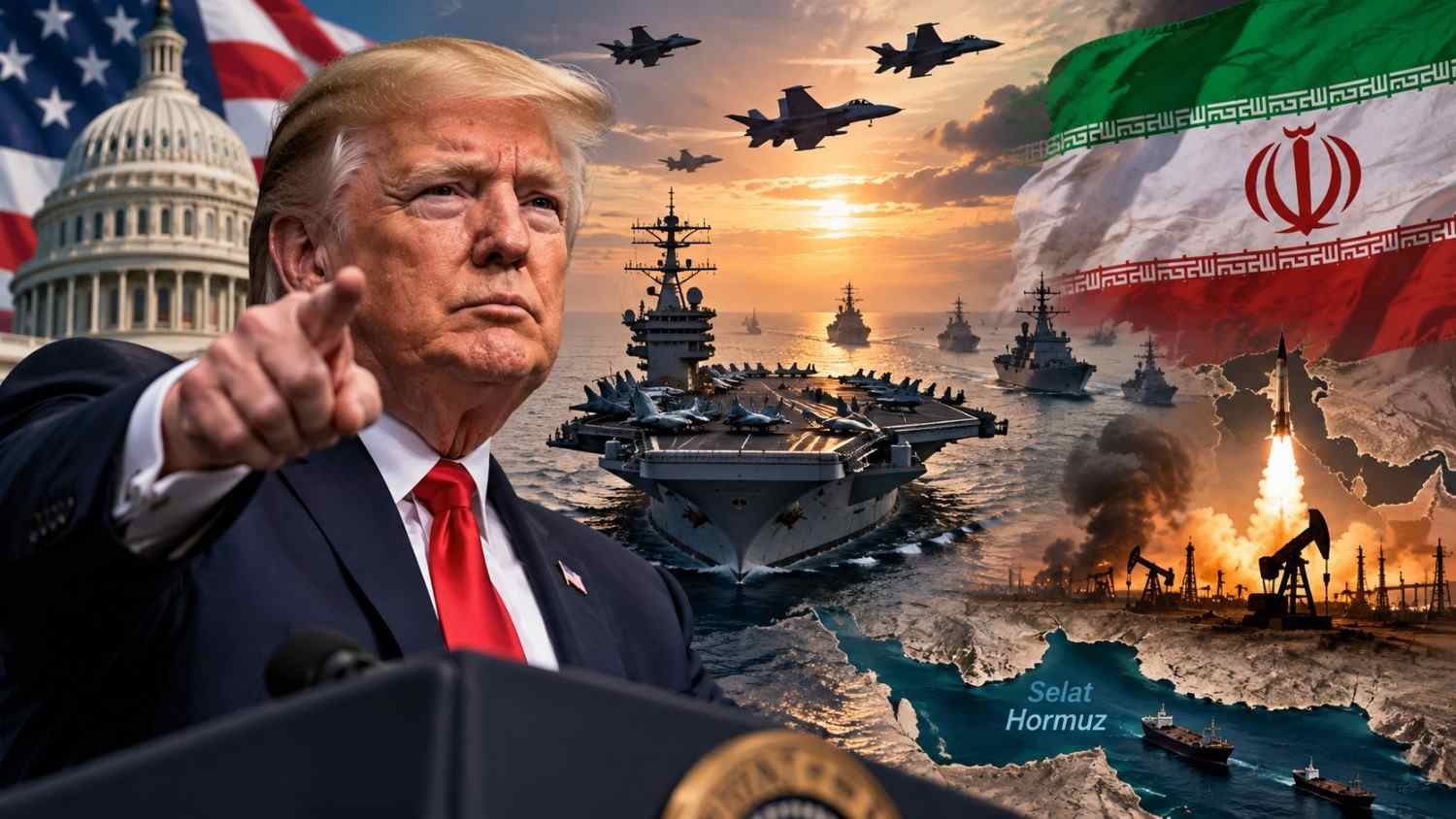 Donald Trump terkait perang AS-Iran menjelang pemilu sela 2026