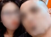 Foto cucu Mpok Nori bersama Rashad Fouad Tareq Jameel, terdakwa kasus pembunuhan di Jakarta Timur, dengan wajah disamarkan.